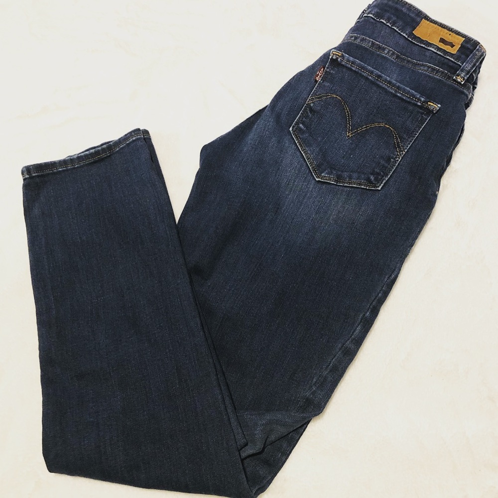 Levi’s bold curve mid rise slim dark blue sz 4/27